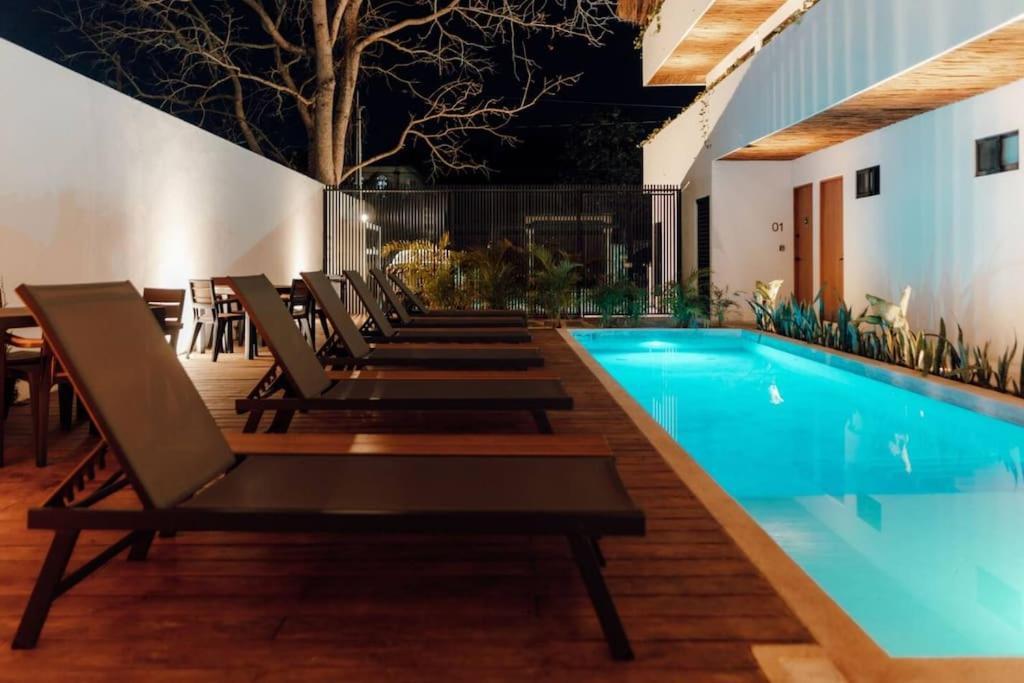 Cozy Apartment With Pool In Bacalar Center المظهر الخارجي الصورة